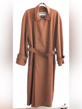 Vintage Newport Harbor Brown Dual Lined Trench Coat 1997 Men’s Size 38